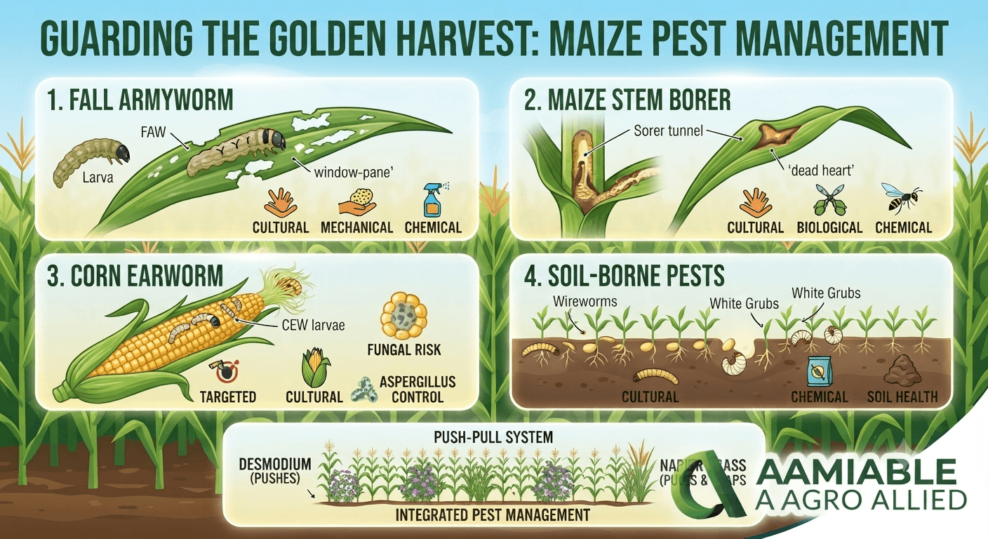 Guarding the Golden Harvest: Maize Pest Management